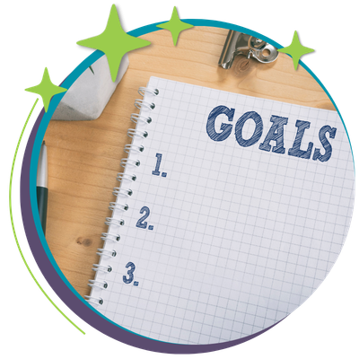 Setting goals notebook