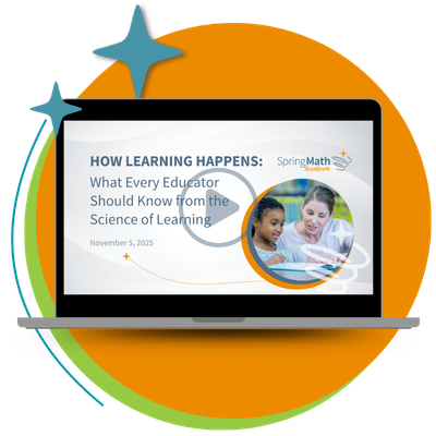 Laptop with webinar slides