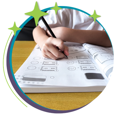 Picture of math workbook